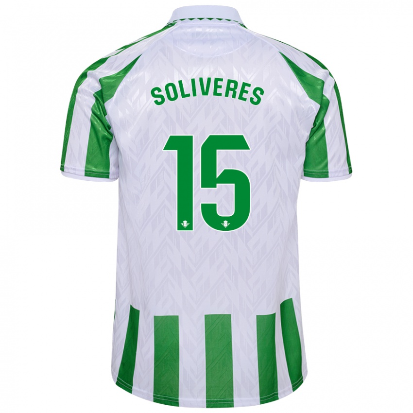 Niño Camiseta Gema Soliveres #15 Verde Rayas Blancas 1ª Equipación 2024/25 La Camisa México