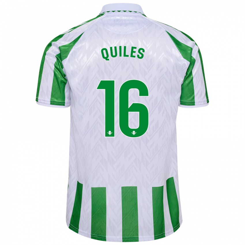 Niño Camiseta Violeta García Quiles #16 Verde Rayas Blancas 1ª Equipación 2024/25 La Camisa México