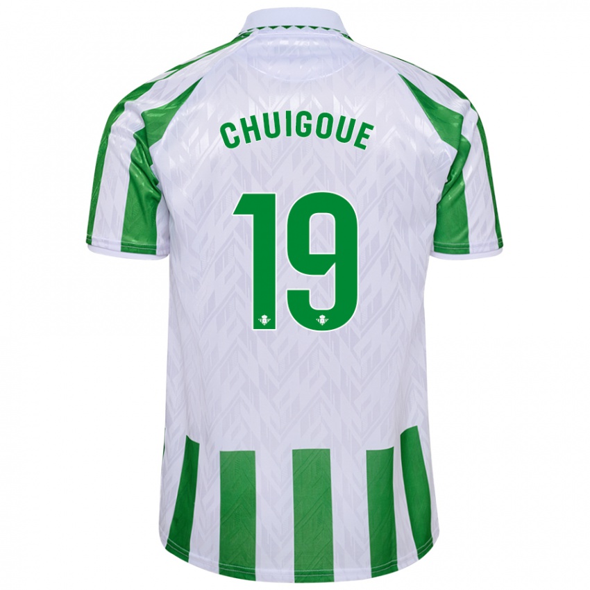 Niño Camiseta Dorine Chuigoué #19 Verde Rayas Blancas 1ª Equipación 2024/25 La Camisa México