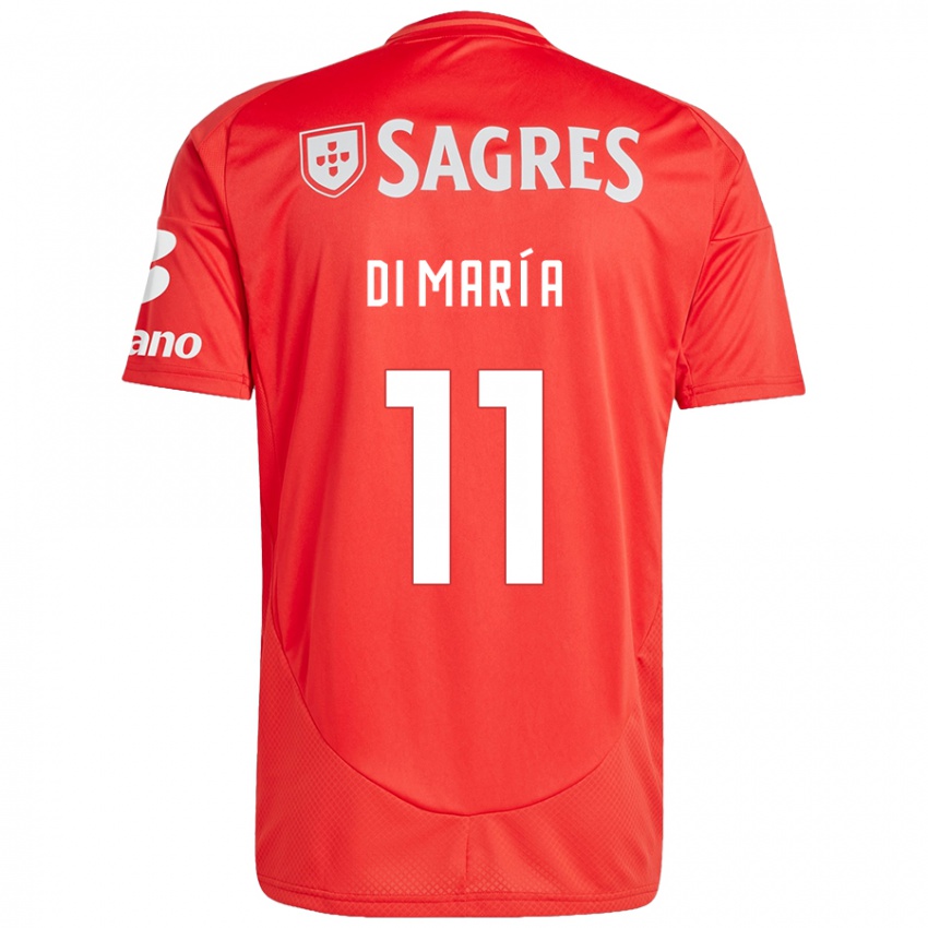 Niño Camiseta Angel Di Maria #11 Rojo Blanco 1ª Equipación 2024/25 La Camisa México