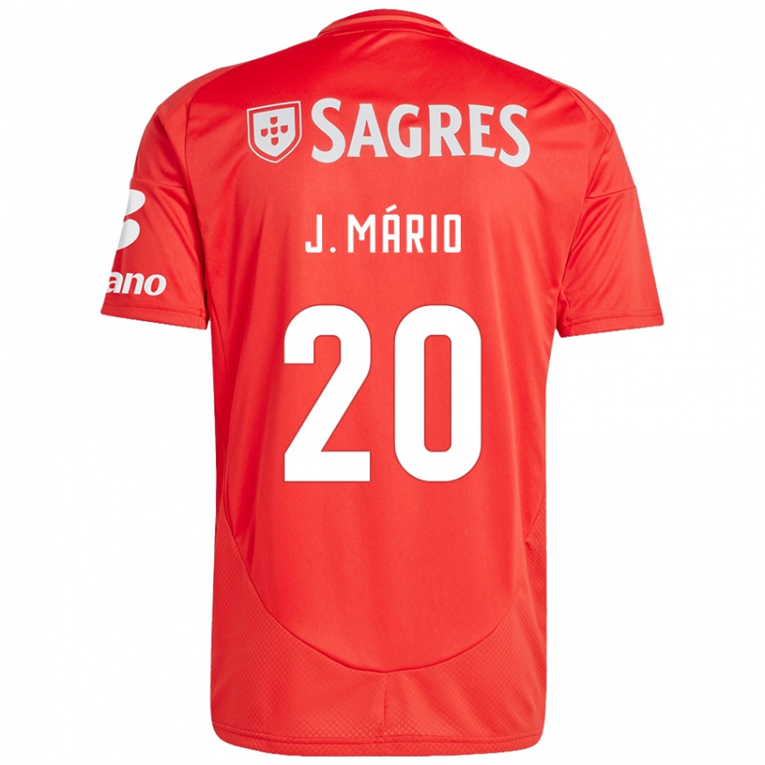 Niño Camiseta João Mário #20 Rojo Blanco 1ª Equipación 2024/25 La Camisa México