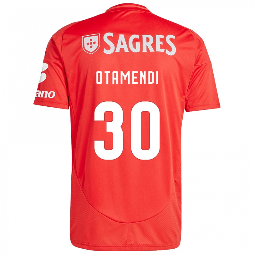 Niño Camiseta Nicolás Otamendi #30 Rojo Blanco 1ª Equipación 2024/25 La Camisa México