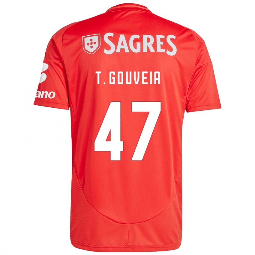 Niño Camiseta Tiago Gouveia #47 Rojo Blanco 1ª Equipación 2024/25 La Camisa México