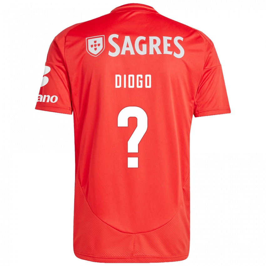 Niño Camiseta Diogo Ferreira #0 Rojo Blanco 1ª Equipación 2024/25 La Camisa México