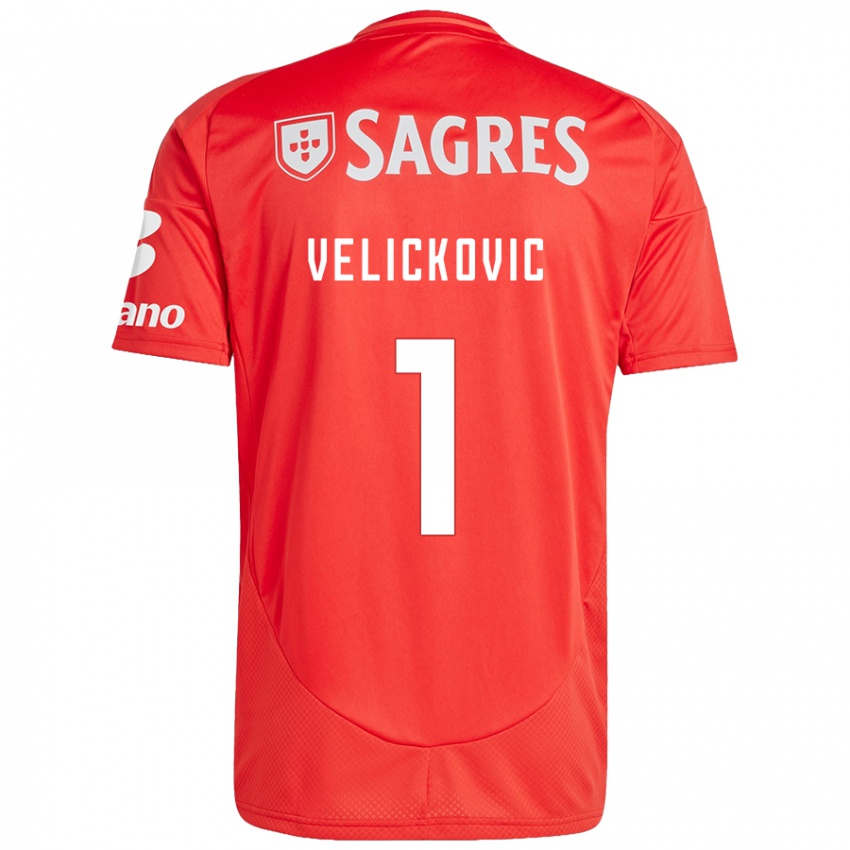 Niño Camiseta Luka Velickovic #1 Rojo Blanco 1ª Equipación 2024/25 La Camisa México