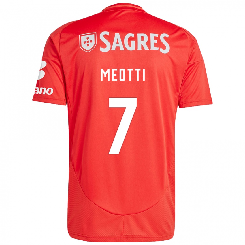 Niño Camiseta Carlos Meotti #7 Rojo Blanco 1ª Equipación 2024/25 La Camisa México