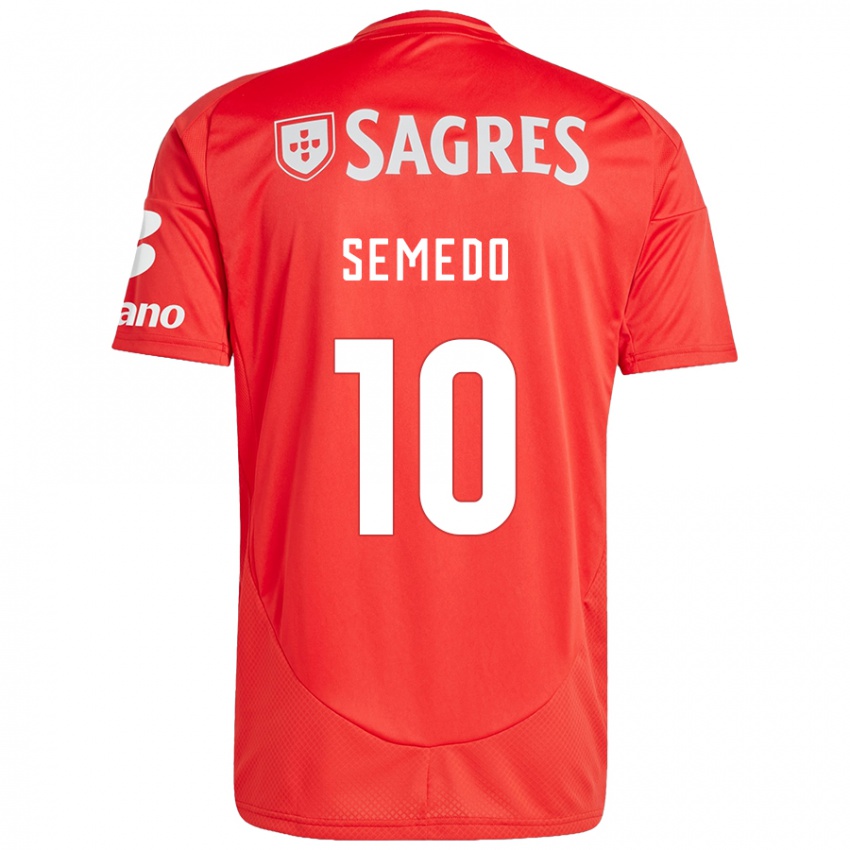 Niño Camiseta Andreson Semedo #10 Rojo Blanco 1ª Equipación 2024/25 La Camisa México