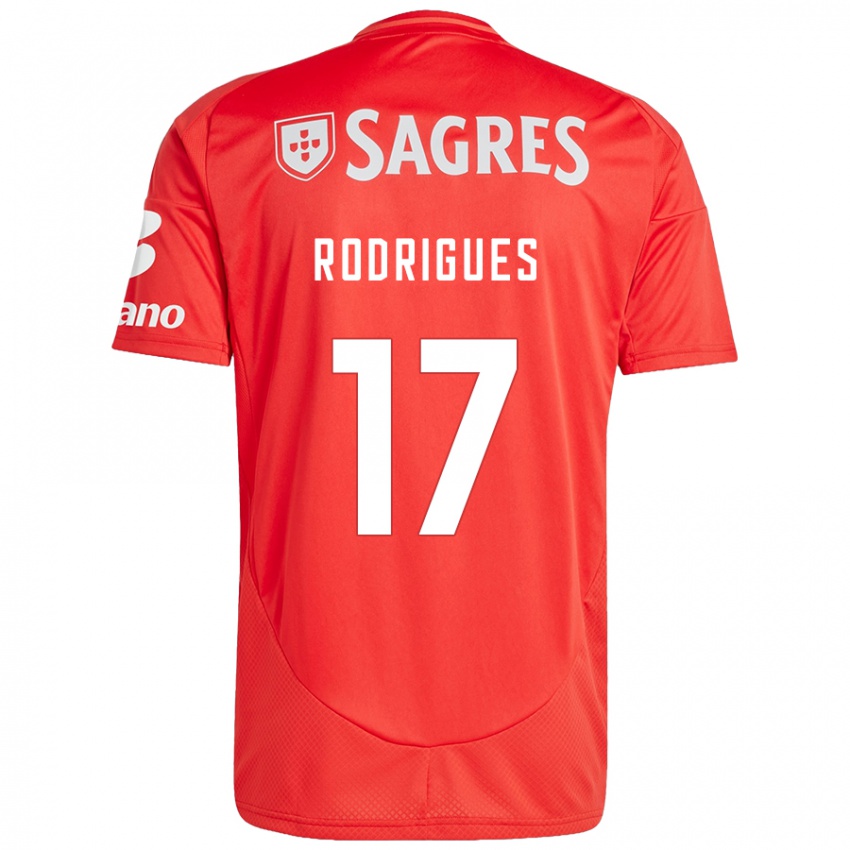 Niño Camiseta Tiago Rodrigues #17 Rojo Blanco 1ª Equipación 2024/25 La Camisa México