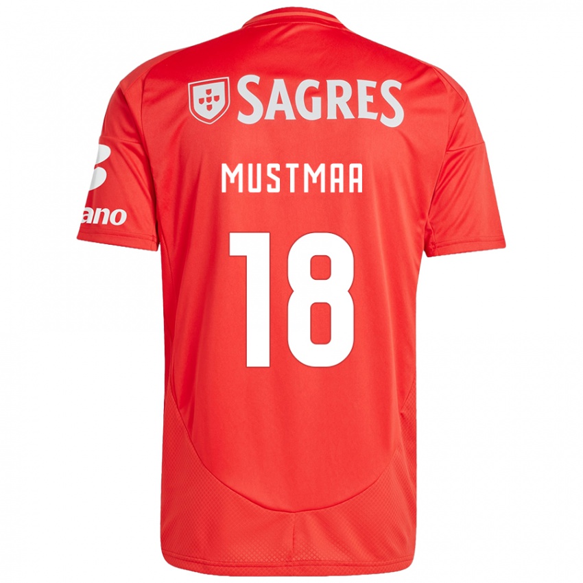 Niño Camiseta Karel Mustmaa #18 Rojo Blanco 1ª Equipación 2024/25 La Camisa México