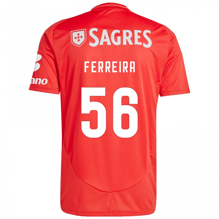 Niño Camiseta Martim Ferreira #56 Rojo Blanco 1ª Equipación 2024/25 La Camisa México