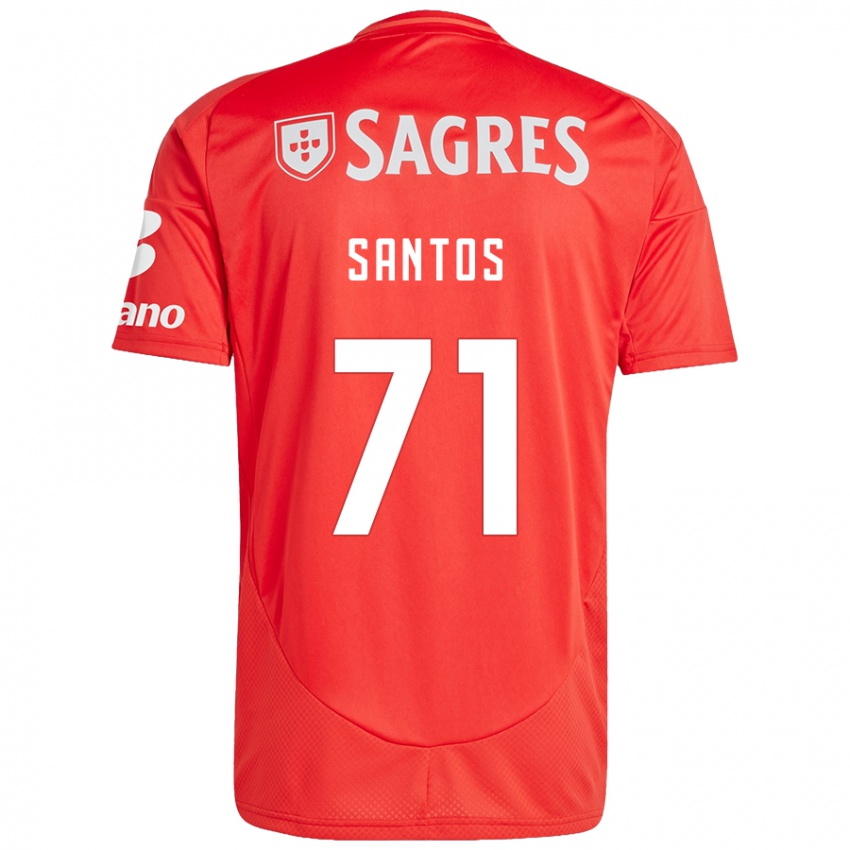 Niño Camiseta Leandro Santos #71 Rojo Blanco 1ª Equipación 2024/25 La Camisa México