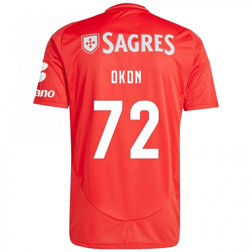 Niño Camiseta Paul Okon #72 Rojo Blanco 1ª Equipación 2024/25 La Camisa México