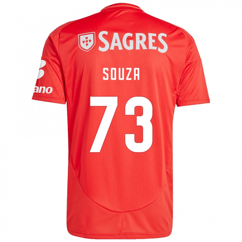 Niño Camiseta Beni Souza #73 Rojo Blanco 1ª Equipación 2024/25 La Camisa México