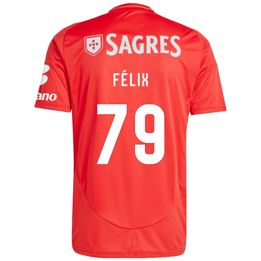 Niño Camiseta Hugo Félix #79 Rojo Blanco 1ª Equipación 2024/25 La Camisa México