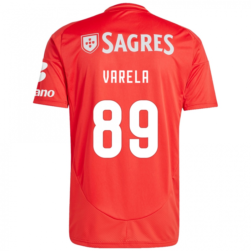 Niño Camiseta Gustavo Varela #89 Rojo Blanco 1ª Equipación 2024/25 La Camisa México