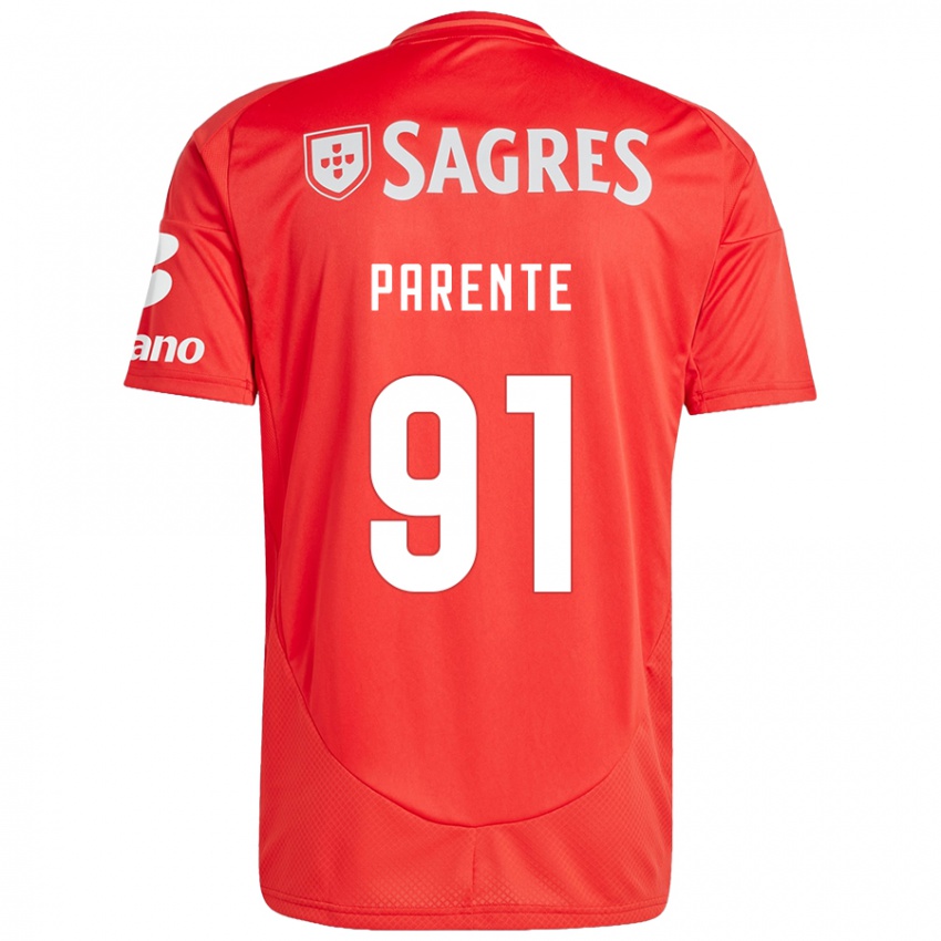 Niño Camiseta Tiago Parente #91 Rojo Blanco 1ª Equipación 2024/25 La Camisa México