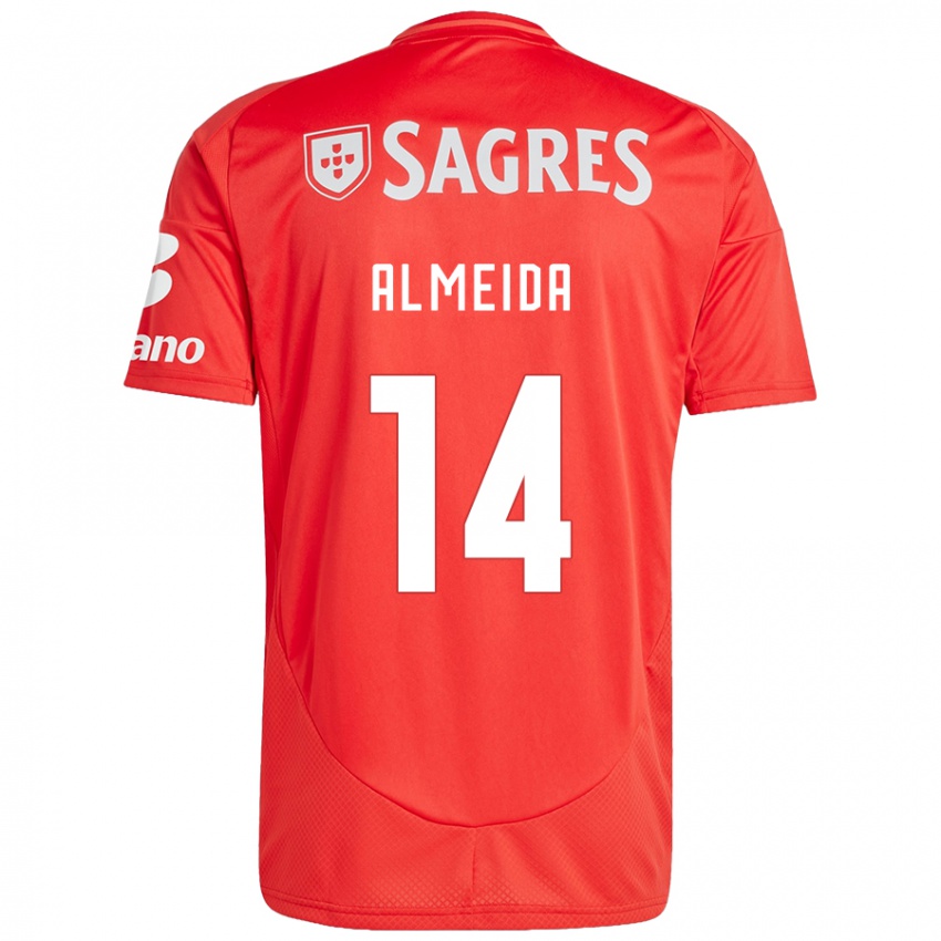 Niño Camiseta Letícia Almeida #14 Rojo Blanco 1ª Equipación 2024/25 La Camisa México