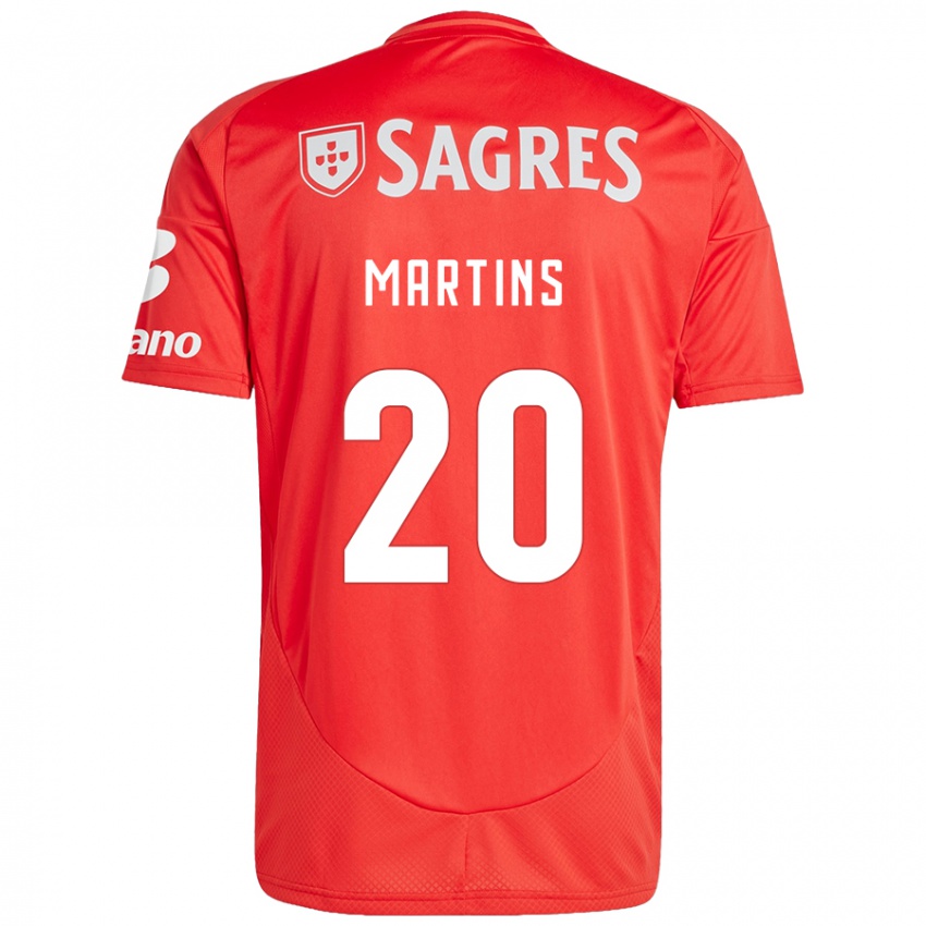 Niño Camiseta Lara Martins #20 Rojo Blanco 1ª Equipación 2024/25 La Camisa México