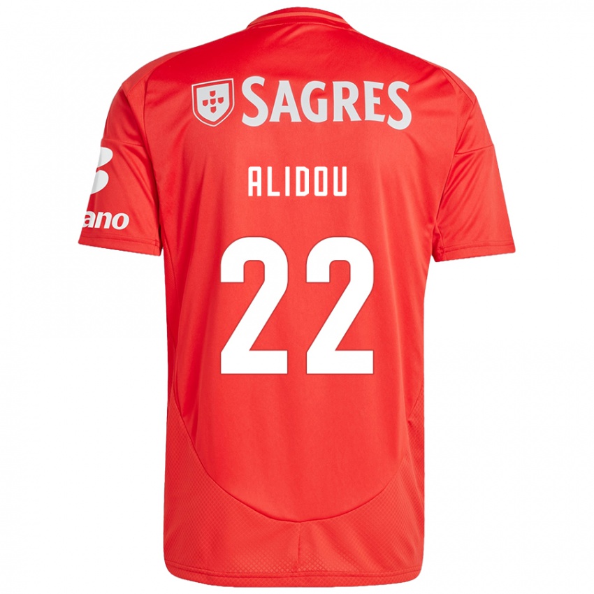 Niño Camiseta Marie-Yasmine Alidou #22 Rojo Blanco 1ª Equipación 2024/25 La Camisa México