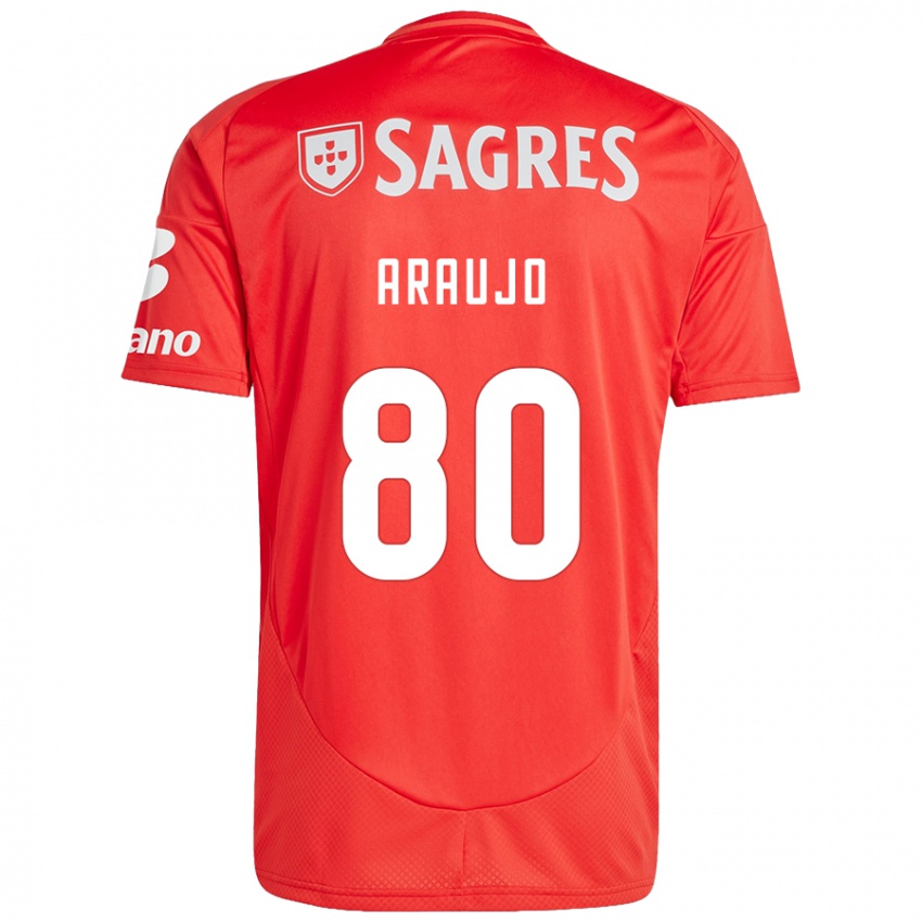 Niño Camiseta Lais Araujo #80 Rojo Blanco 1ª Equipación 2024/25 La Camisa México