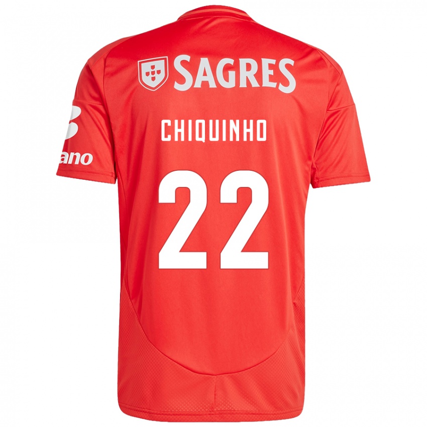 Niño Camiseta Chiquinho #22 Rojo Blanco 1ª Equipación 2024/25 La Camisa México