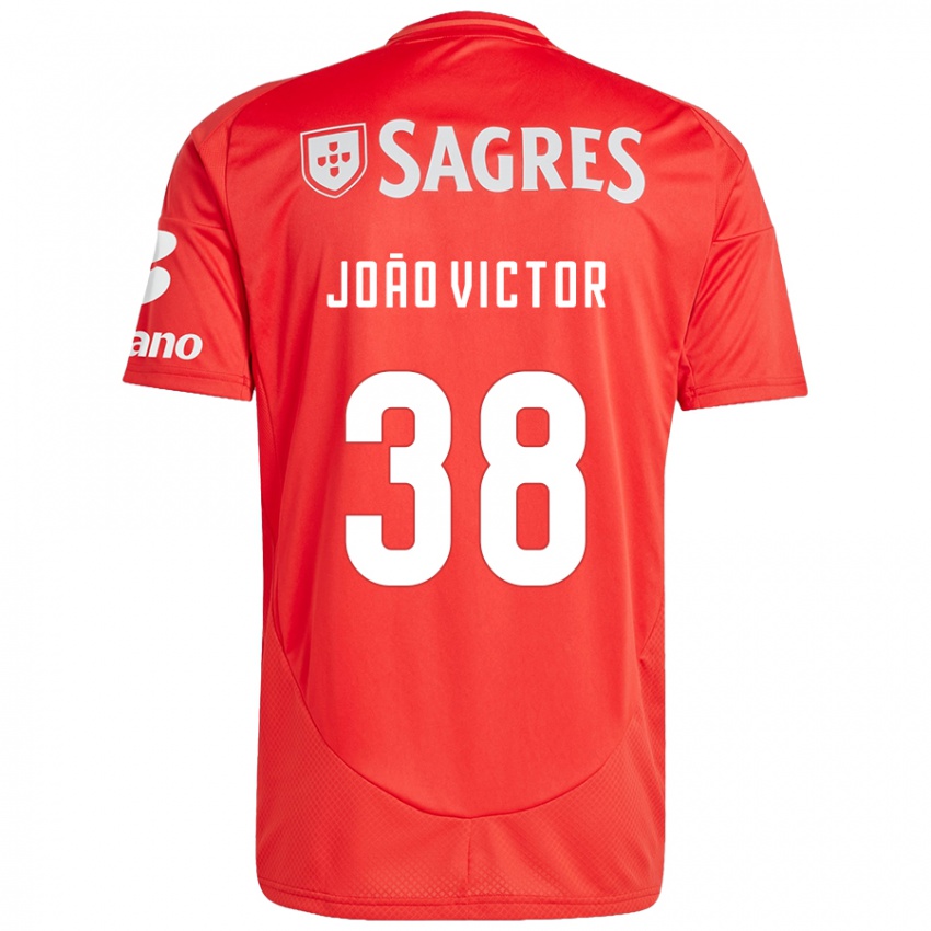 Niño Camiseta Joao Victor #38 Rojo Blanco 1ª Equipación 2024/25 La Camisa México