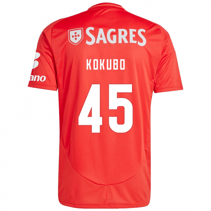 Niño Camiseta Leo Kokubo #45 Rojo Blanco 1ª Equipación 2024/25 La Camisa México