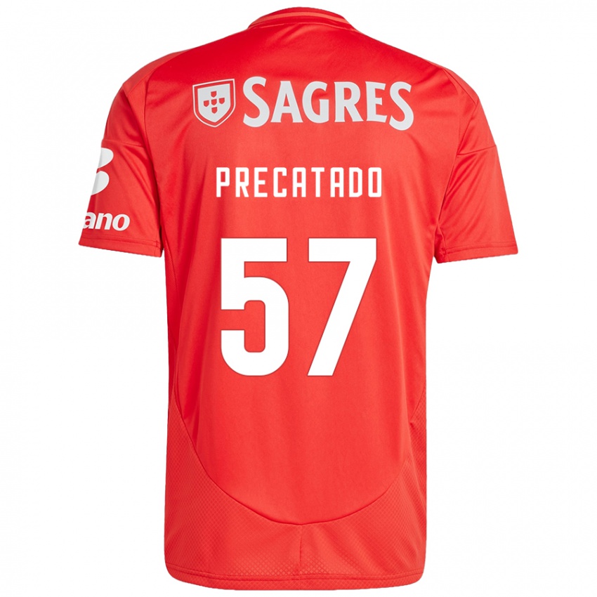 Niño Camiseta Precatado #57 Rojo Blanco 1ª Equipación 2024/25 La Camisa México