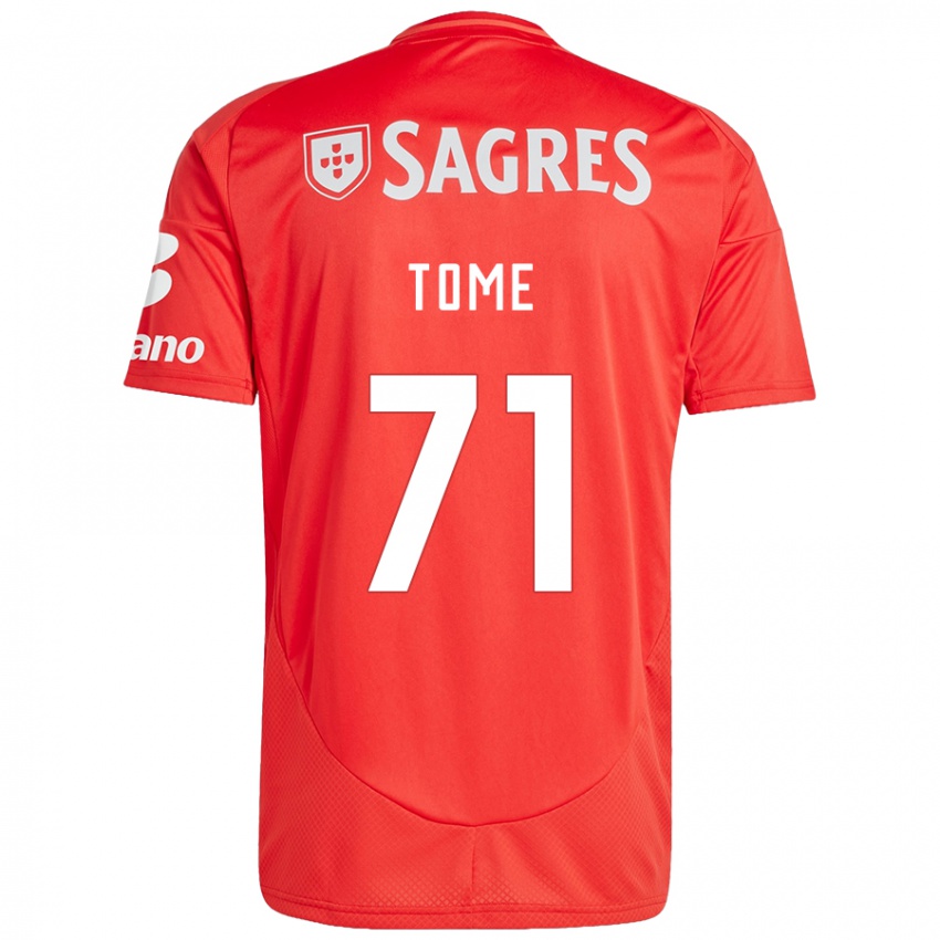 Niño Camiseta João Tomé #71 Rojo Blanco 1ª Equipación 2024/25 La Camisa México