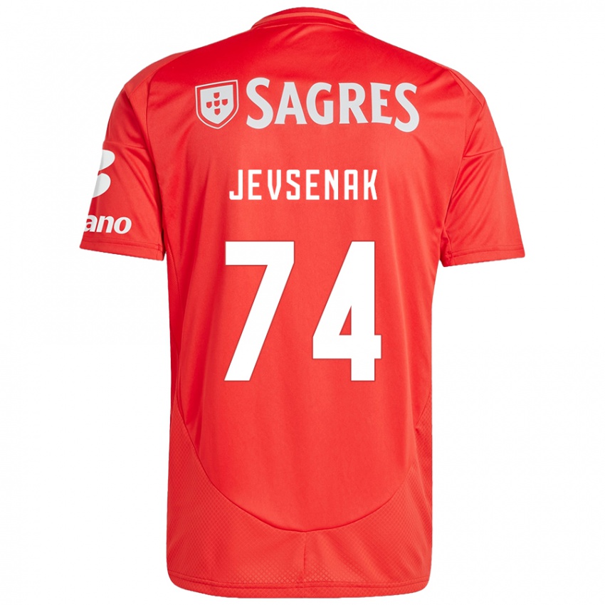 Niño Camiseta Zan Jevsenak #74 Rojo Blanco 1ª Equipación 2024/25 La Camisa México