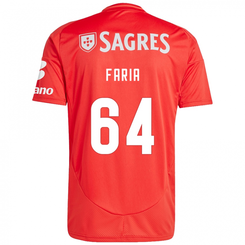 Niño Camiseta Hugo Faria #64 Rojo Blanco 1ª Equipación 2024/25 La Camisa México