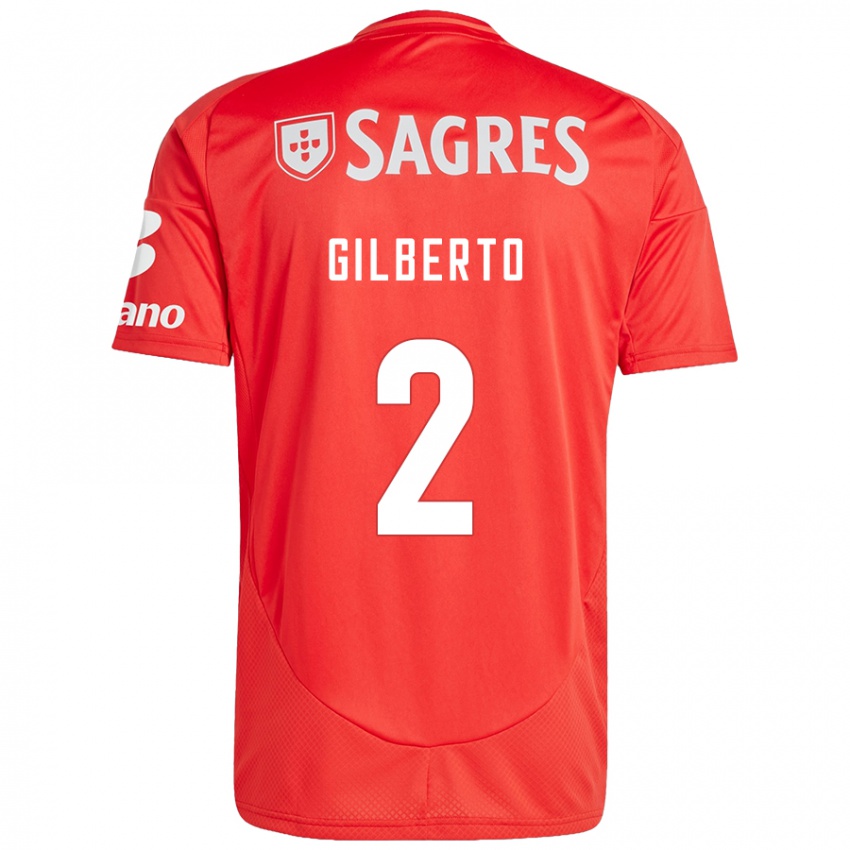 Niño Camiseta Gilberto #2 Rojo Blanco 1ª Equipación 2024/25 La Camisa México