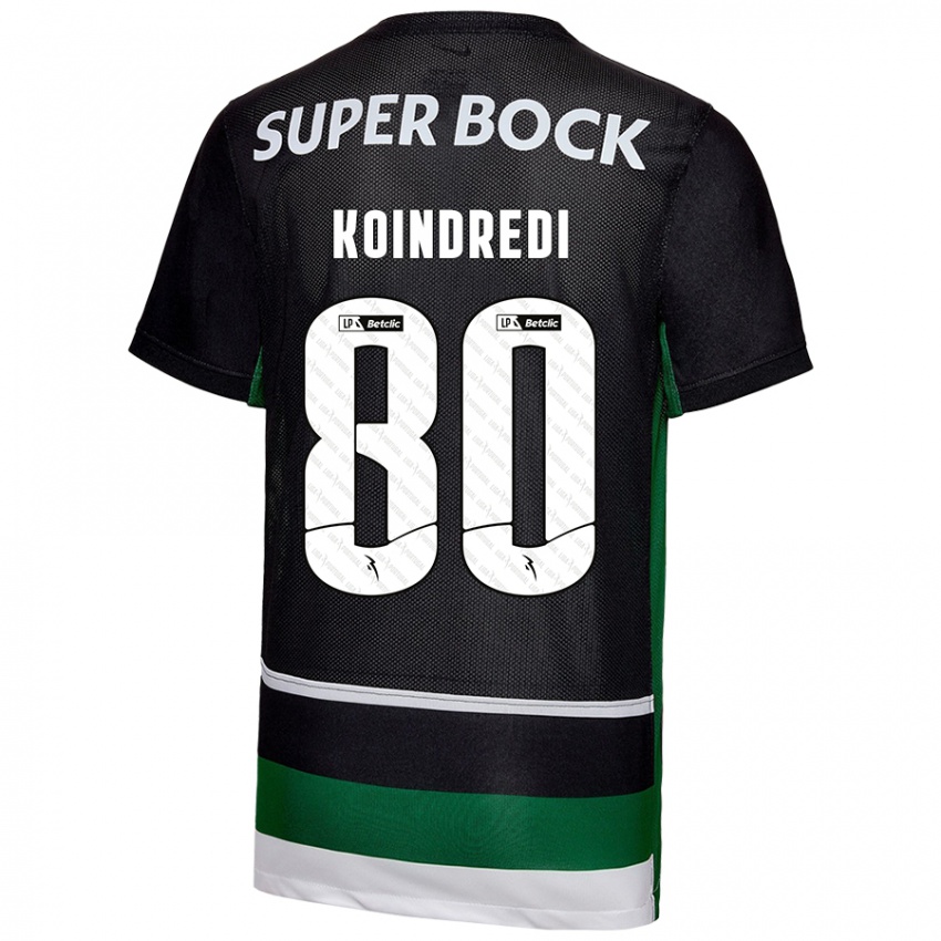 Niño Camiseta Koba Koindredi #80 Negro Blanco Verde 1ª Equipación 2024/25 La Camisa México