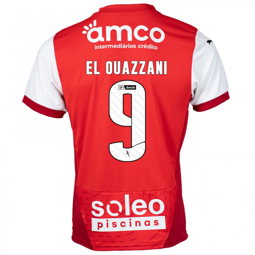 Niño Camiseta Amine El Ouazzani #9 Rojo Blanco 1ª Equipación 2024/25 La Camisa México