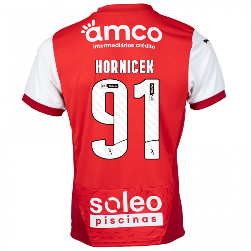 Niño Camiseta Lukas Hornicek #91 Rojo Blanco 1ª Equipación 2024/25 La Camisa México