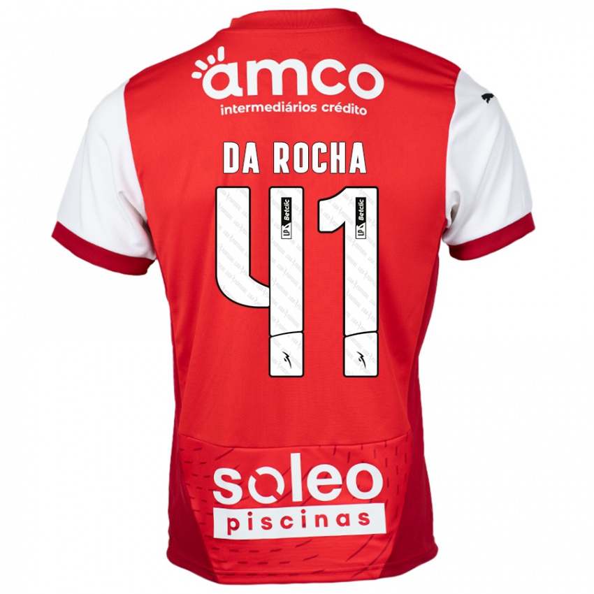 Niño Camiseta Yanis Da Rocha #41 Rojo Blanco 1ª Equipación 2024/25 La Camisa México