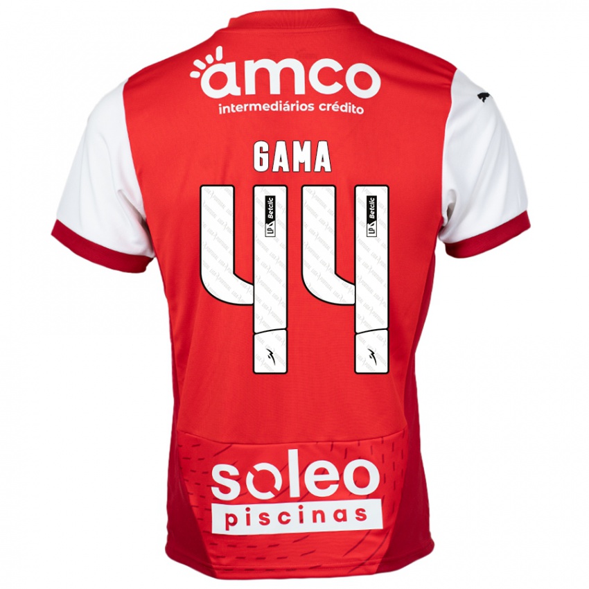 Niño Camiseta Dinis Gama #44 Rojo Blanco 1ª Equipación 2024/25 La Camisa México