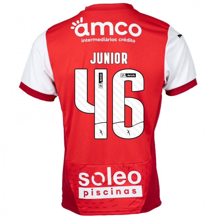 Niño Camiseta Mário Junior #46 Rojo Blanco 1ª Equipación 2024/25 La Camisa México