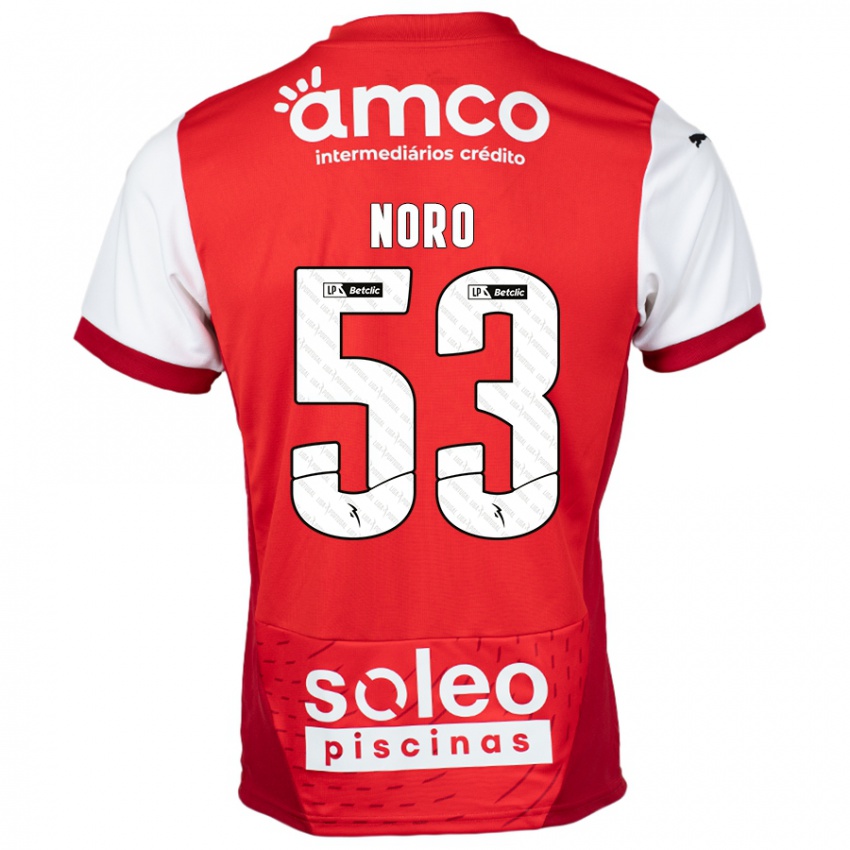 Niño Camiseta Jonatás Noro #53 Rojo Blanco 1ª Equipación 2024/25 La Camisa México