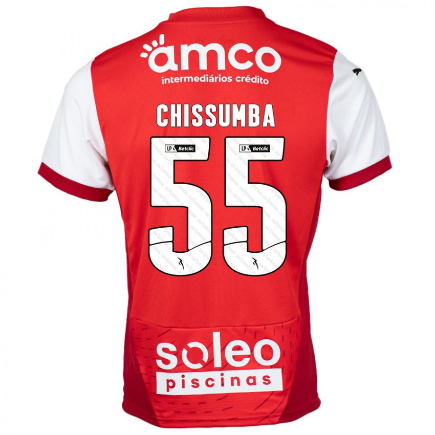 Niño Camiseta Chissumba #55 Rojo Blanco 1ª Equipación 2024/25 La Camisa México