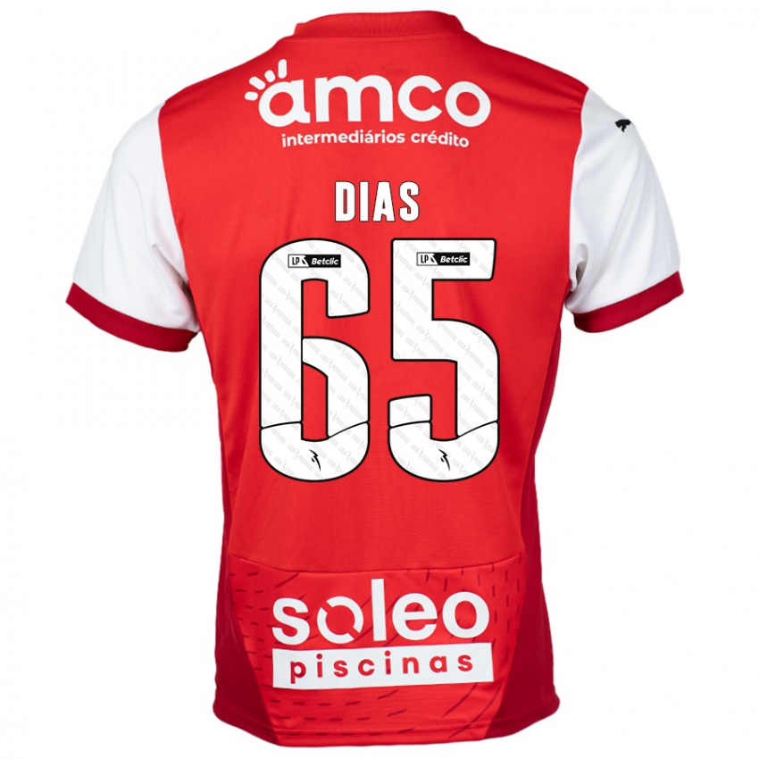 Niño Camiseta Leandro Dias #65 Rojo Blanco 1ª Equipación 2024/25 La Camisa México