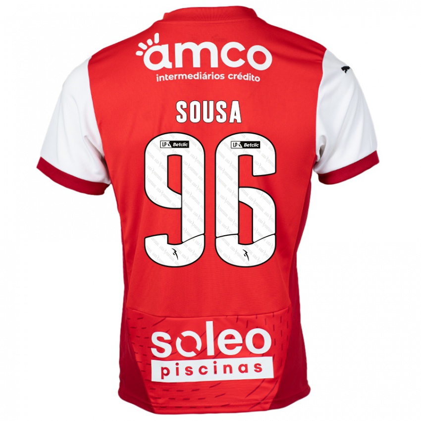 Niño Camiseta Afonso Sousa #96 Rojo Blanco 1ª Equipación 2024/25 La Camisa México