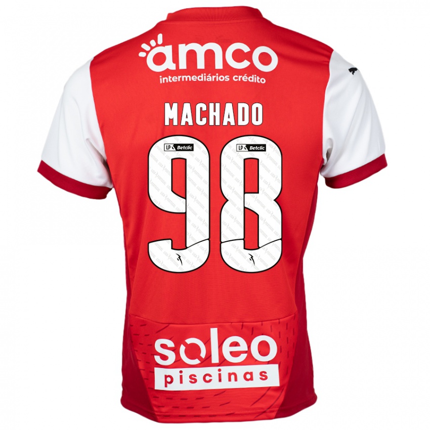 Niño Camiseta Gonçalo Machado #98 Rojo Blanco 1ª Equipación 2024/25 La Camisa México