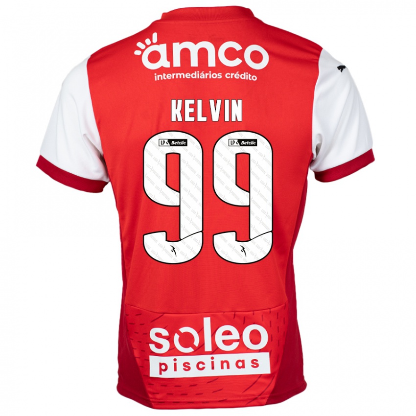 Niño Camiseta Kauan Kelvin #99 Rojo Blanco 1ª Equipación 2024/25 La Camisa México