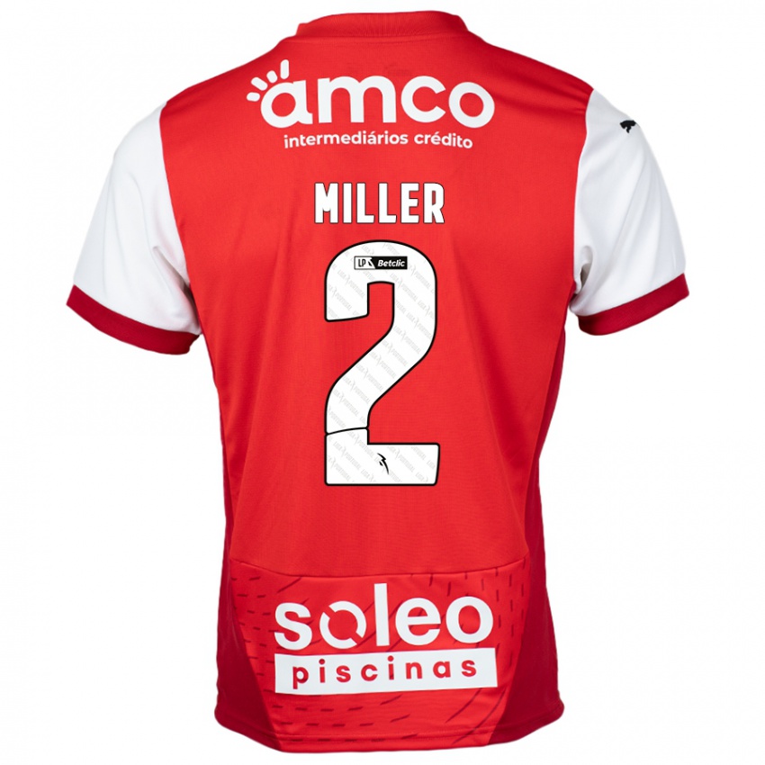 Niño Camiseta Maria Miller #2 Rojo Blanco 1ª Equipación 2024/25 La Camisa México