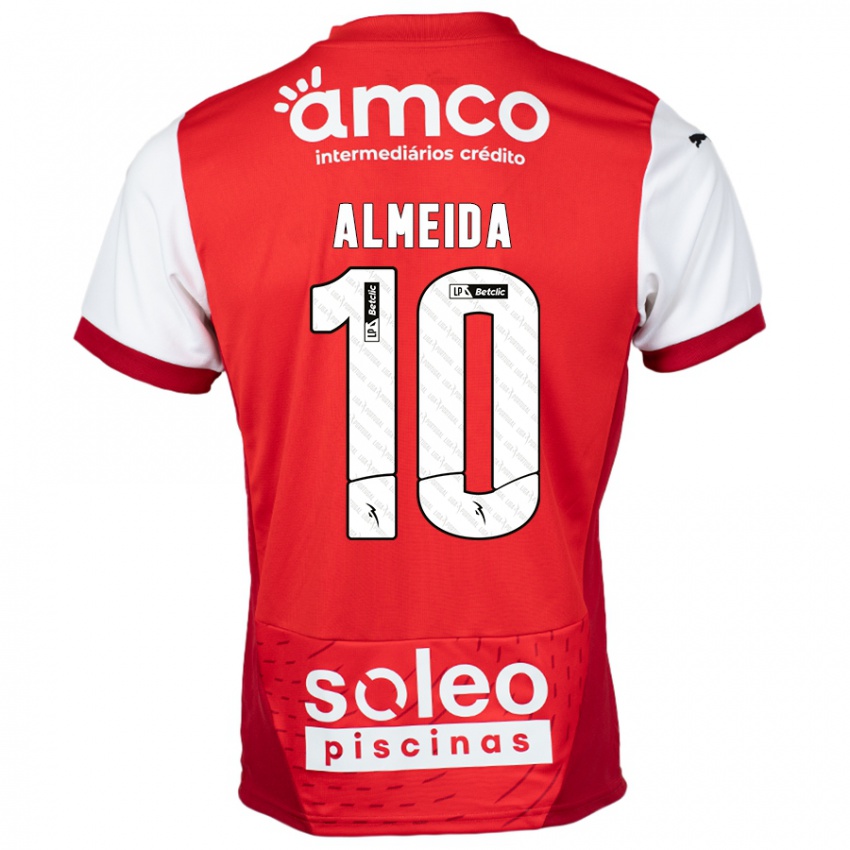 Niño Camiseta Vitória Almeida #10 Rojo Blanco 1ª Equipación 2024/25 La Camisa México