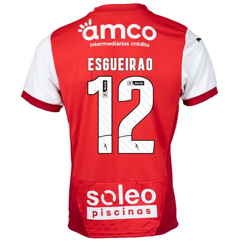 Niño Camiseta Íris Esgueirão #12 Rojo Blanco 1ª Equipación 2024/25 La Camisa México