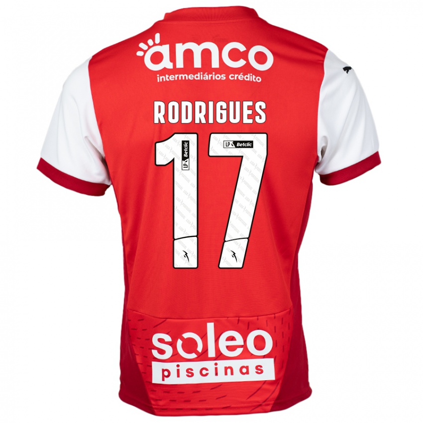 Niño Camiseta Tânia Rodrigues #17 Rojo Blanco 1ª Equipación 2024/25 La Camisa México