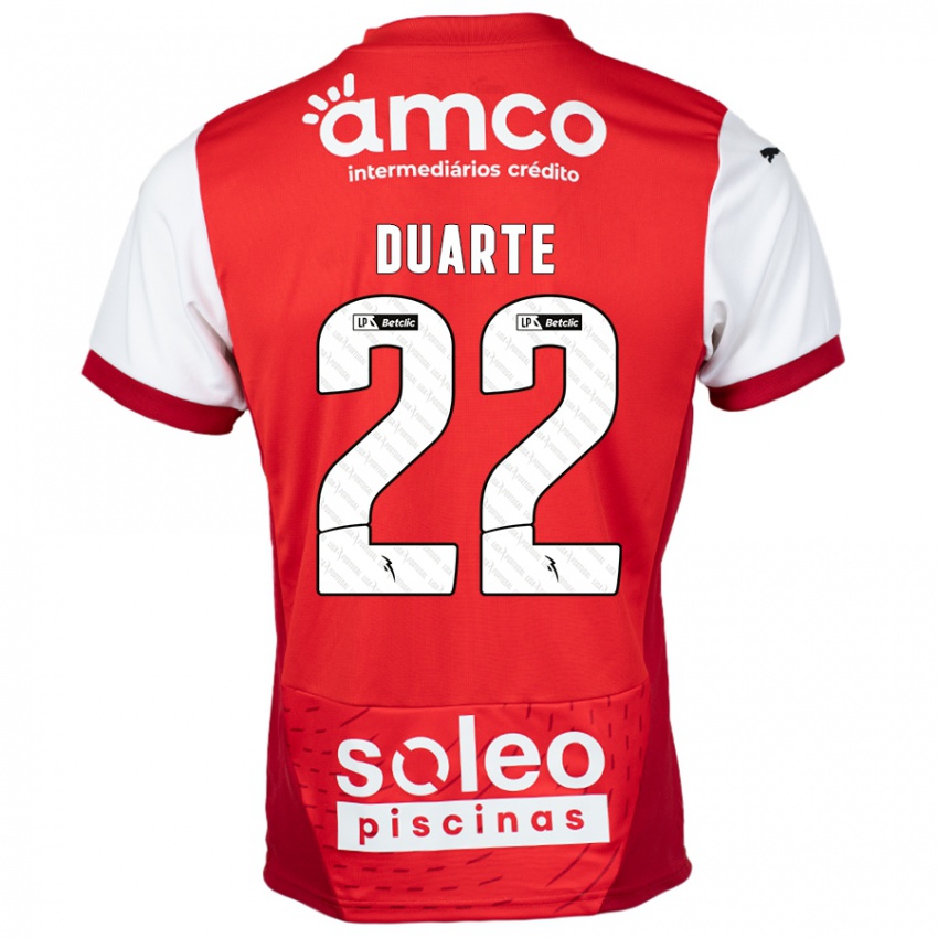 Niño Camiseta Vânia Duarte #22 Rojo Blanco 1ª Equipación 2024/25 La Camisa México