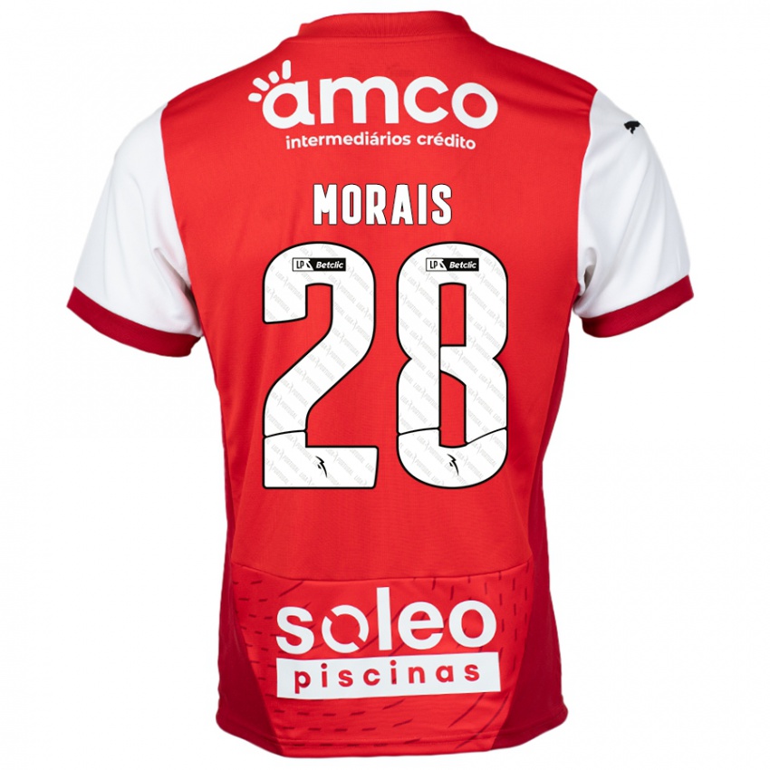 Niño Camiseta Patrícia Morais #28 Rojo Blanco 1ª Equipación 2024/25 La Camisa México